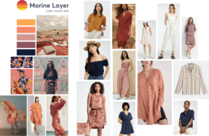 Marine Layer Women SS22 Inspiration Board 2