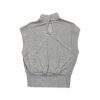 Mock Neck Drop Shoulder Sleeveless Banded Top - Image 2