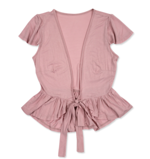 Cap Sleeve Cardigan with Peplum