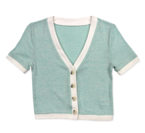 V-Neck Short Sleeve Cardigan