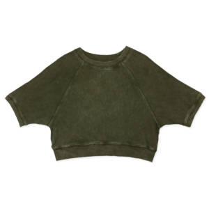 Crew Neck Short Raglan Sleeve Top