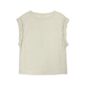 Drop Shoulder Sleeveless Top with Rolled Cuff