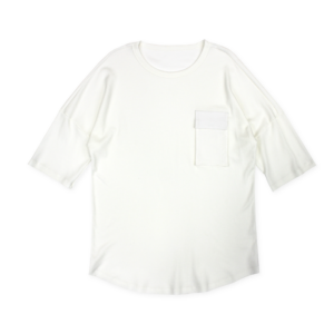 Crew Neck Drop Shoulder Short Sleeve Tee with Gusseted Pocket