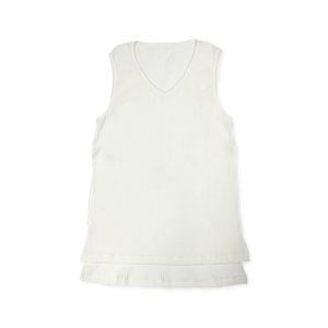 Sleeveless V-Neck Top with High Slits