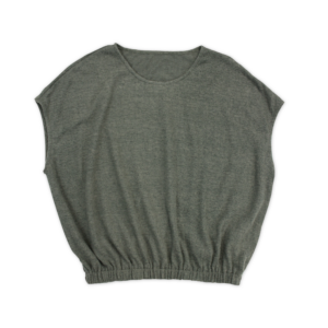 Crew Neck Drop Shoulder Sleeveless Top