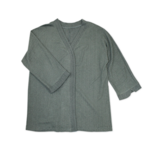 Open Front Cardigan with Slitted Cuffs