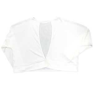 Crew Neck Loose Top with Overlapping Panels at Back