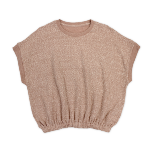 Crew Neck Drop Shoulder Cap Sleeve Top