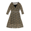 Cross-Over 3/4 Sleeve Dress