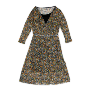 Cross-Over 3/4 Sleeve Dress