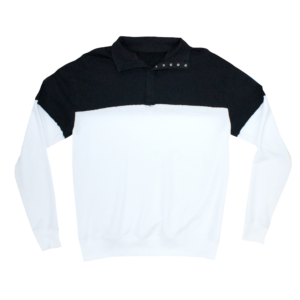 Mock Neck Pull-Over with Raw Edges