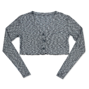 Cropped V-Neck Wide Cardigan