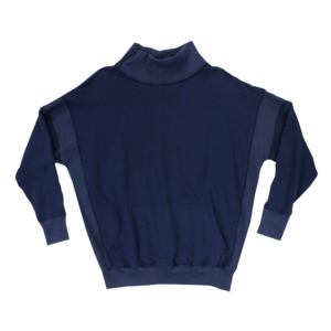 Mock Neck Pull-Over with Rib Insets