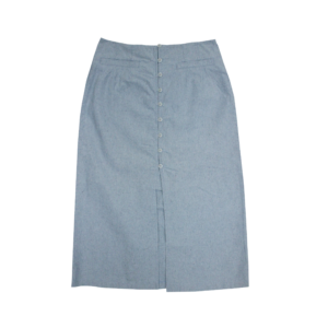 Buttoned Front Midi Skirt