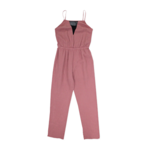 Strap Jumpsuit with Mesh Inset