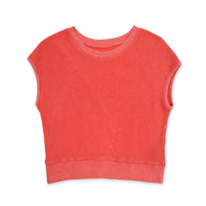 Drop Shoulder Cross-Over Back Top