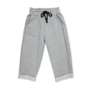 Pull-On Cropped Pants with Rolled Over Cuffs