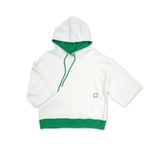 Cropped Sleeve Oversized Hoodie