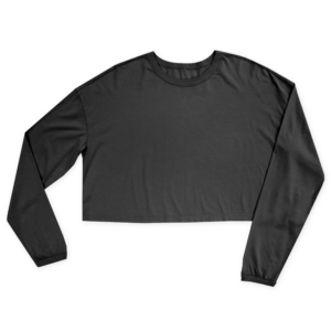 Long Sleeve Crew Neck Crop Tee