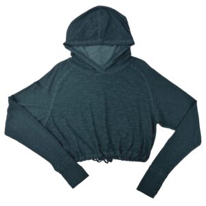 Long Sleeve Hooded Cropped Tee