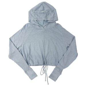 Long Sleeve Hooded Cropped Tee