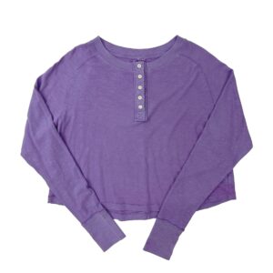 Long Sleeve Hooded Cropped Henley